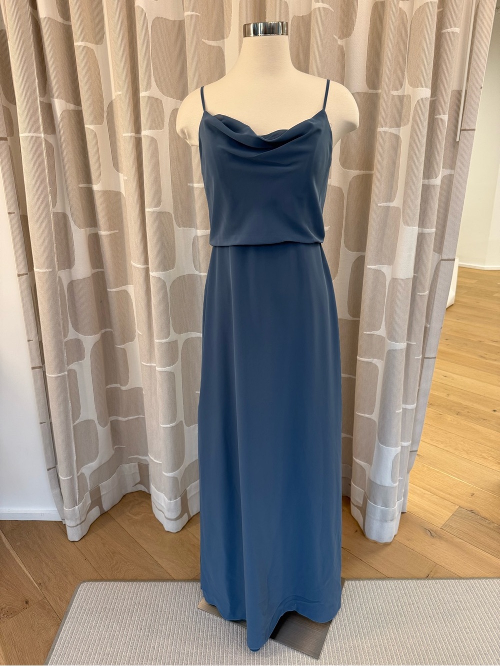Revelry Nadia Chiffon Dress - Dusty Blue